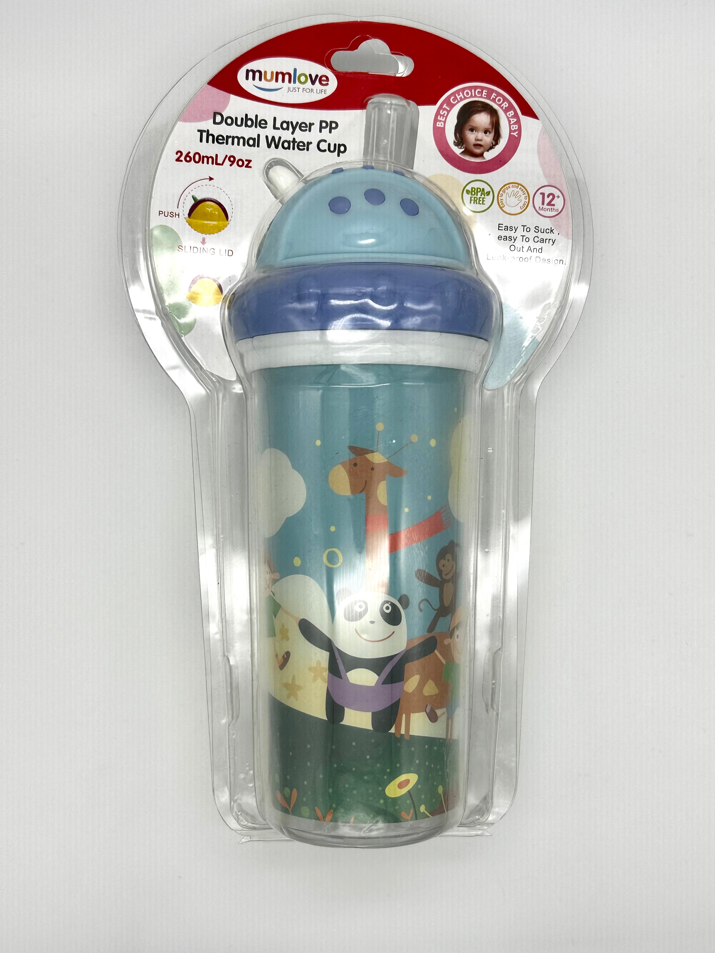 Straw bottle 260ml (mumlove)